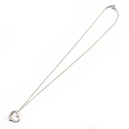 Tiffany & Co Elsa Peretti Open Heart Pendant Sv925 1P Pink Sapphire Necklace