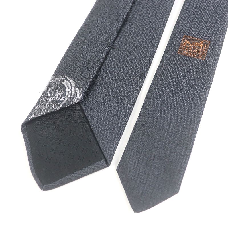 Hermes 2023 333982t Robocabar Robocabasar 100% Silk H Logo All Over Tie