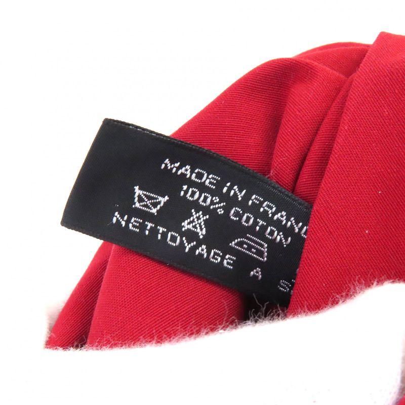 Hermes Bolide Pouch PM Cotton 100% H Logo Embroidery Leather Use Cosmetic Pouch