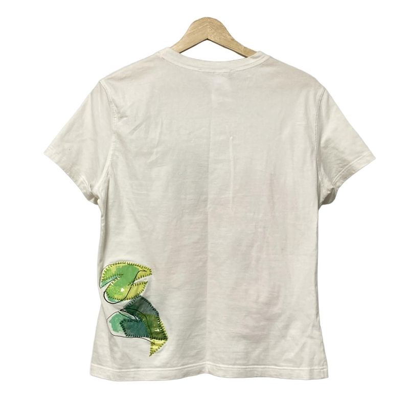 Dior/ Short Sleeve T-Shirt Size Usa14 XL Women - White and Multi Crew Neck