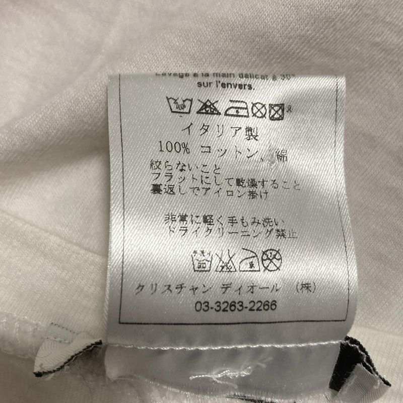 Dior/ Short Sleeve T-Shirt Size Usa14 XL Women - White and Multi Crew Neck