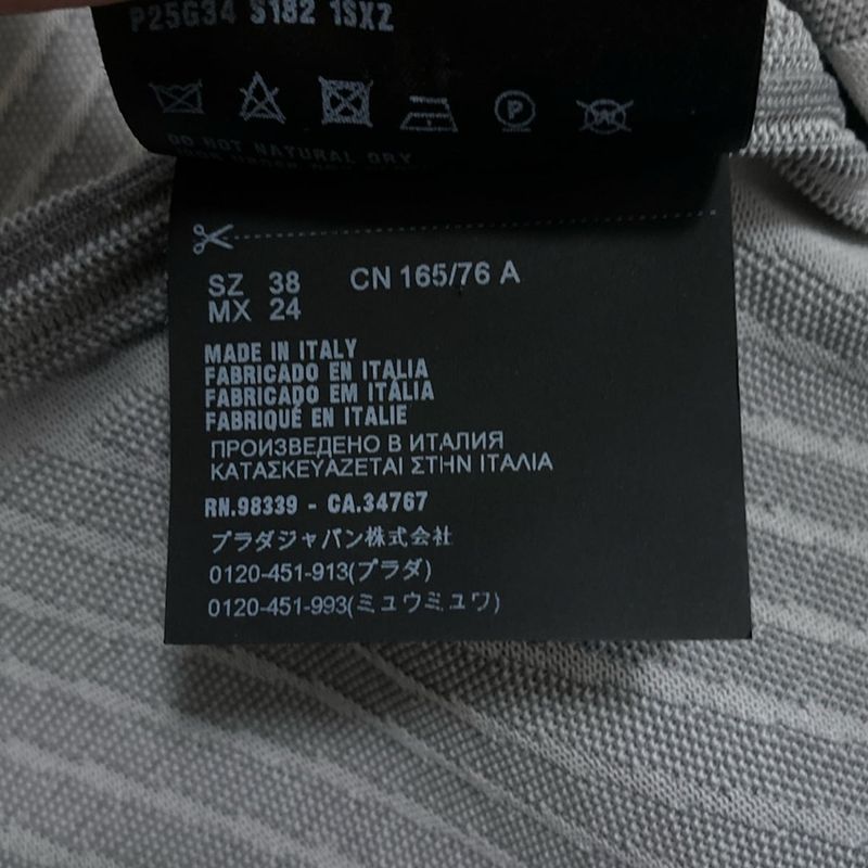 Prada Jersey Size 38 S Women's - Gray Long Sleeves/zip Up