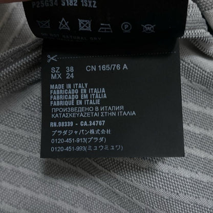 Prada Jersey Size 38 S Women's - Gray Long Sleeves/zip Up