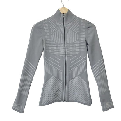 Prada Jersey Size 38 S Women's - Gray Long Sleeves/zip Up