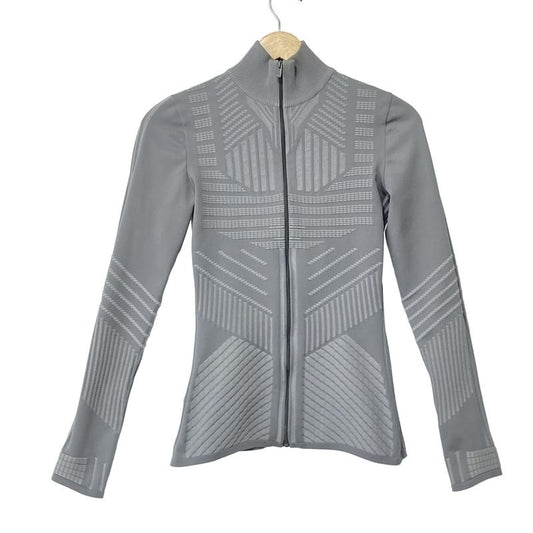 Prada Jersey Size 38 S Women's - Gray Long Sleeves/zip Up
