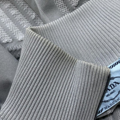 Prada Jersey Size 38 S Women's - Gray Long Sleeves/zip Up