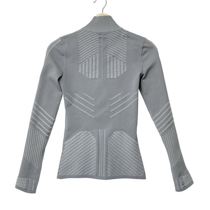 Prada Jersey Size 38 S Women's - Gray Long Sleeves/zip Up