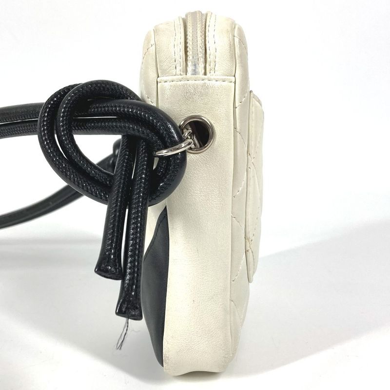 Chanel Shoulder Bag CC Coco Mark Mini Small A25177 Leather White