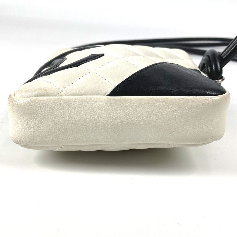 Chanel Shoulder Bag CC Coco Mark Mini Small A25177 Leather White