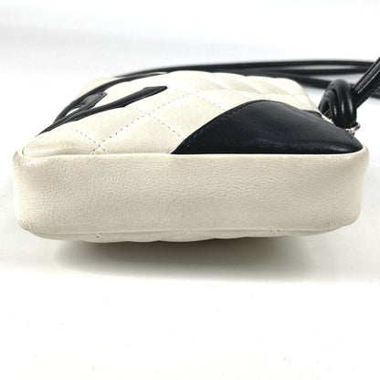 Chanel Shoulder Bag CC Coco Mark Mini Small A25177 Leather White