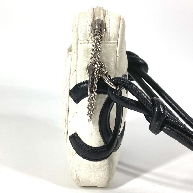 Chanel Shoulder Bag CC Coco Mark Mini Small A25177 Leather White