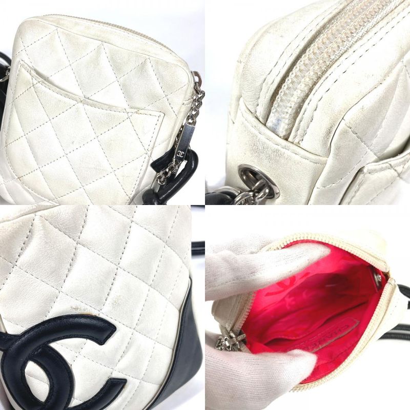Chanel Shoulder Bag CC Coco Mark Mini Small A25177 Leather White