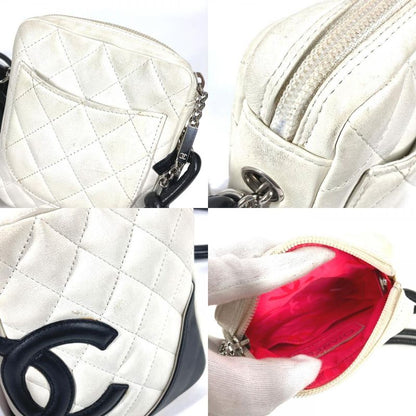 Chanel Shoulder Bag CC Coco Mark Mini Small A25177 Leather White
