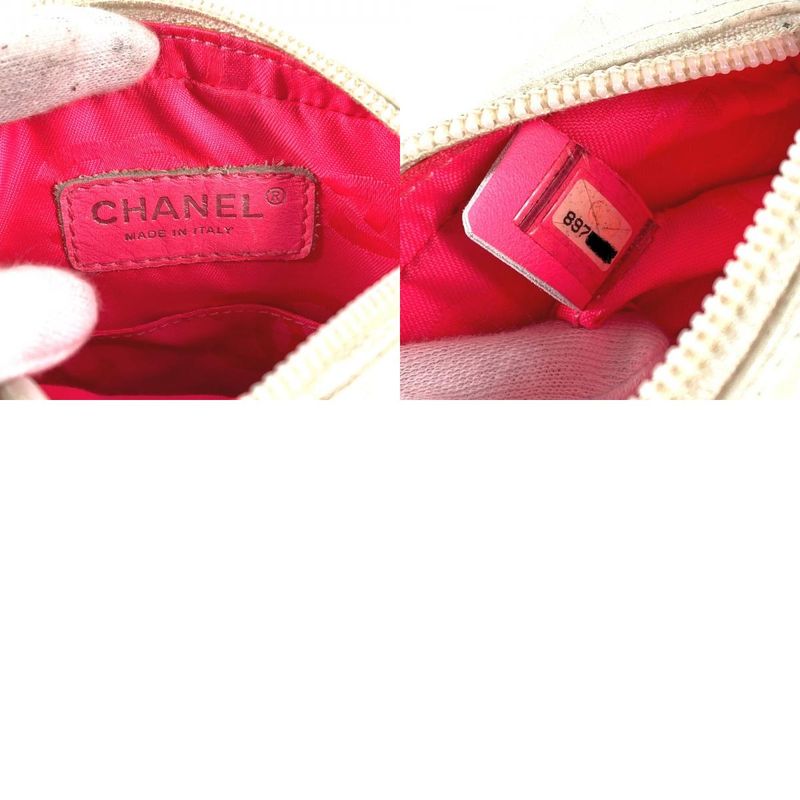 Chanel Shoulder Bag CC Coco Mark Mini Small A25177 Leather White