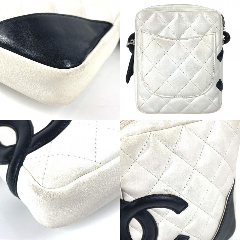 Chanel Shoulder Bag CC Coco Mark Mini Small A25177 Leather White