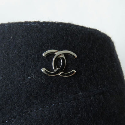 CHANEL G30404 Women's Bicolor Lace-up Wool Booties With Coco