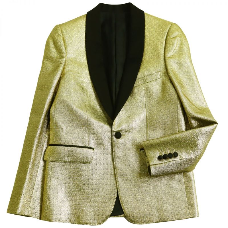 Celine 2v089016d Tailored Jacket/tuxedo Gold And Black 44 Genuine
