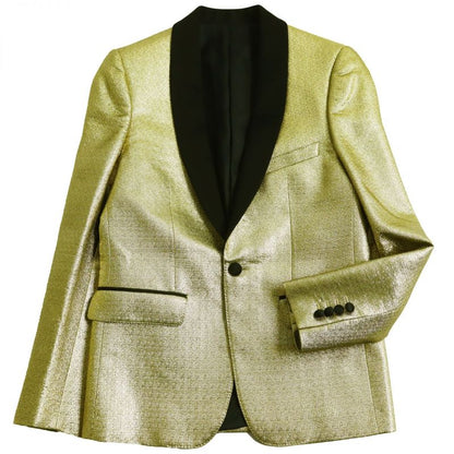 Celine 2v089016d Tailored Jacket/tuxedo Gold And Black 44 Genuine