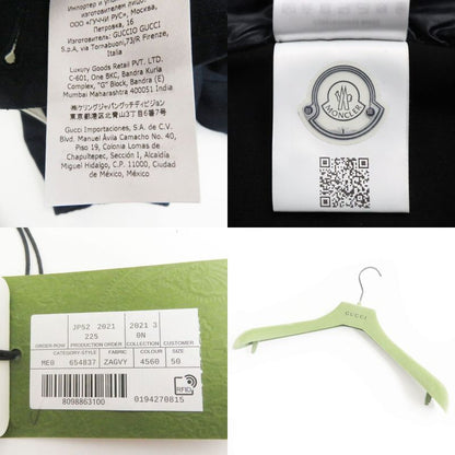 21AW Gucci 654837 Logo Patch Cotton Nylon Zip Jacket/blouson Jacket Navy 50