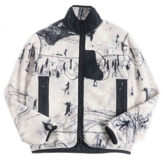 21AW DIOR Homme X Peter Doig Oblique Reversible Fleece Jacket / Nylon Blouson