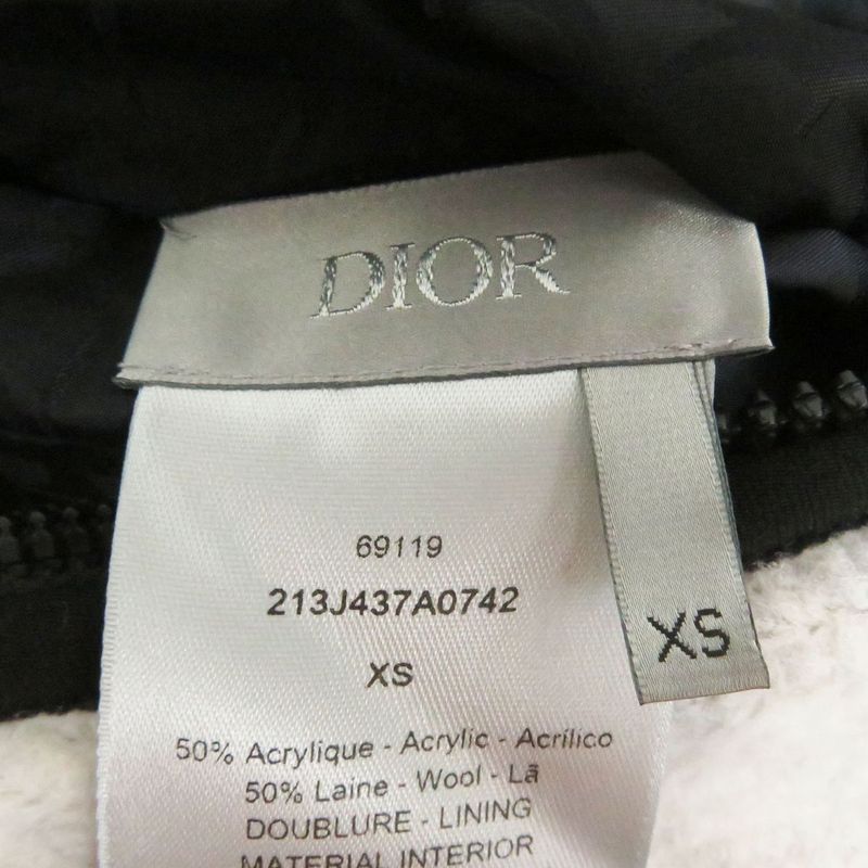21AW DIOR Homme X Peter Doig Oblique Reversible Fleece Jacket / Nylon Blouson
