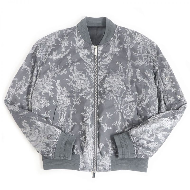 20SS DIOR Homme 943c439a4463 Toile De Jouy Saddle Pocket Bomber Jacket/blouson