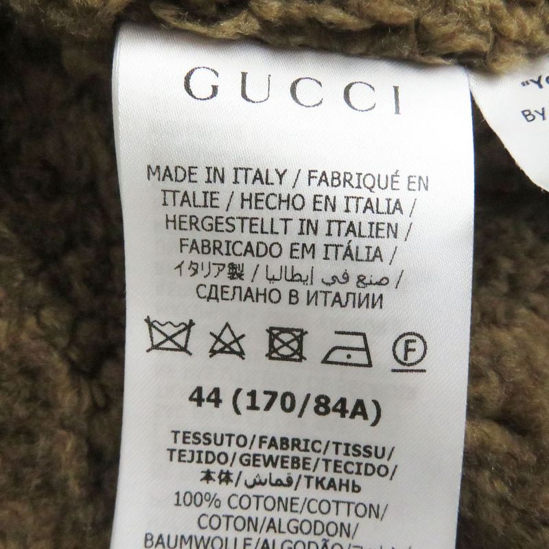 22AW Gucci 667998 You Got Good Taste Back Printed Crushed Lined Denim Jacket