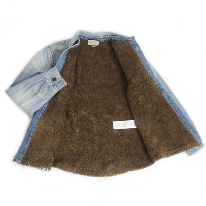 22AW Gucci 667998 You Got Good Taste Back Printed Crushed Lined Denim Jacket