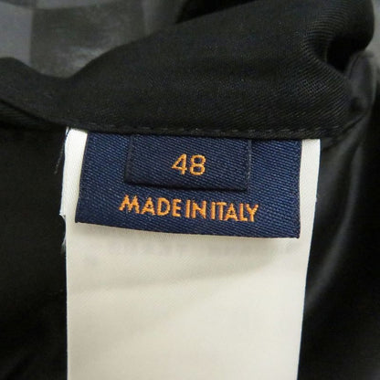 21AW Louis Vuitton Damier Zip-up Cowhide Leather Blouson Jacket/rider Gray/black