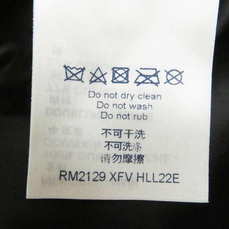 21AW Louis Vuitton Damier Zip-up Cowhide Leather Blouson Jacket/rider Gray/black