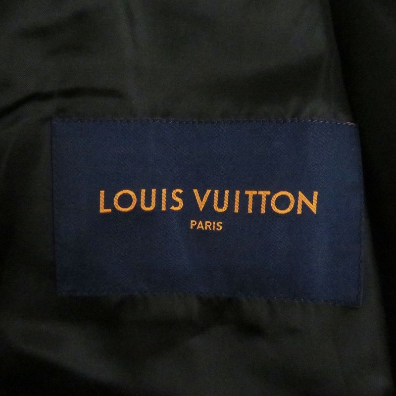 21AW Louis Vuitton Damier Zip-up Cowhide Leather Blouson Jacket/rider Gray/black
