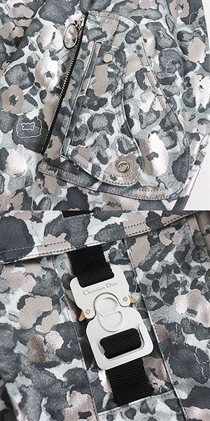 DIOR 933c401a4566 Roller Coaster Buckle Coated Panther Blouson Grayish 48 Made