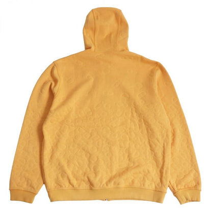 23SS Hermes Maillons En Boucle Aero Chaine D'ancre Embossed Zip Hoodie Orange