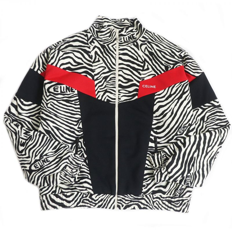 22AW Celine 2y880426s Zebra Pattern Double Face Tracksuit Jacket/blouson Jacket
