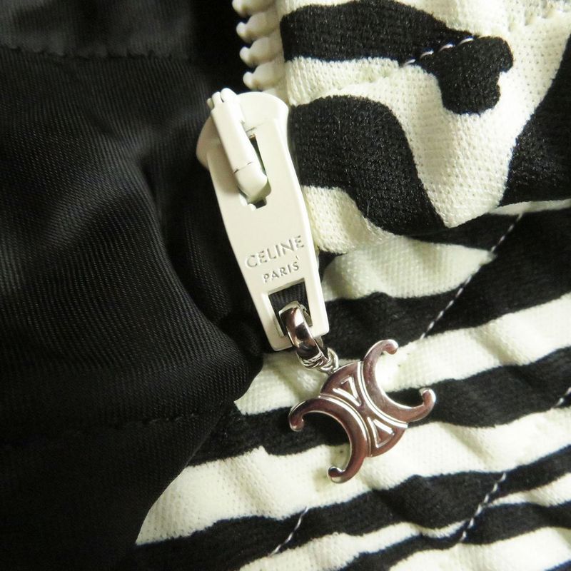 22AW Celine 2y880426s Zebra Pattern Double Face Tracksuit Jacket/blouson Jacket