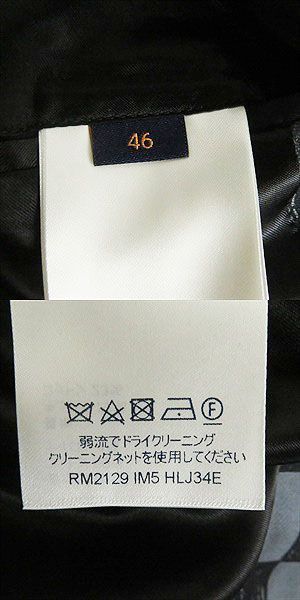 21AW Louis Vuitton Voxy Damier Logo Button Single Jacket/blouson Gray×black 46