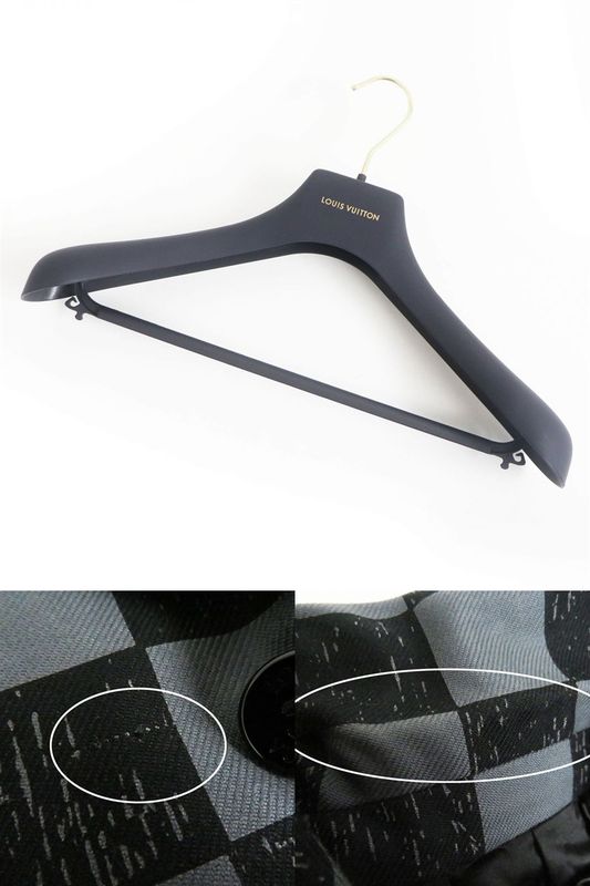 21AW Louis Vuitton Voxy Damier Logo Button Single Jacket/blouson Gray×black 46