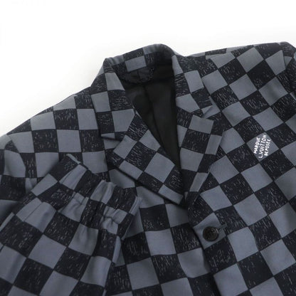21AW Louis Vuitton Voxy Damier Logo Button Single Jacket/blouson Gray×black 46