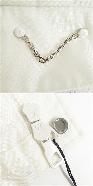 19AW Louis Vuitton 1a5did Multi-logo Nylon Windbreaker/racing Jacket White 48