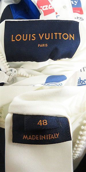 19AW Louis Vuitton 1a5did Multi-logo Nylon Windbreaker/racing Jacket White 48