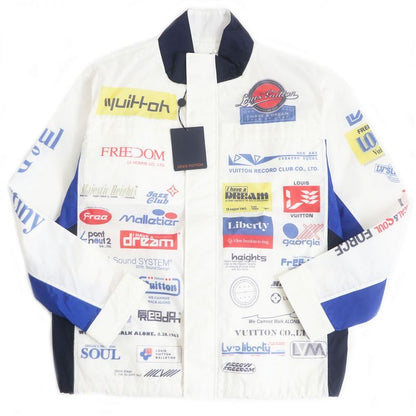 19AW Louis Vuitton 1a5did Multi-logo Nylon Windbreaker/racing Jacket White 48