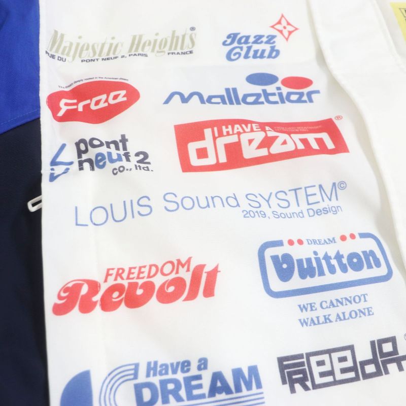 19AW Louis Vuitton 1a5did Multi-logo Nylon Windbreaker/racing Jacket White 48