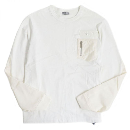 DIOR×sacai DIOR Homme Sacai 213j642a0554 Side Slit Nylon Paneled Sweatshirt/cut