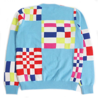 Louis Vuitton 1a8p48 Distorted Giant Damier Crewneck Wool Long-sleeved Knitwear/