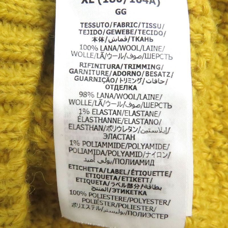 21AW Gucci 673684 Detachable Sleeves V-neck Wool 2-way Long-sleeved Cable Knit