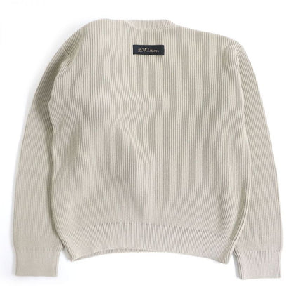 21SS Louis Vuitton 1a8p40 Stitched Teddy Cotton Pullover Long Sleeve Crewneck