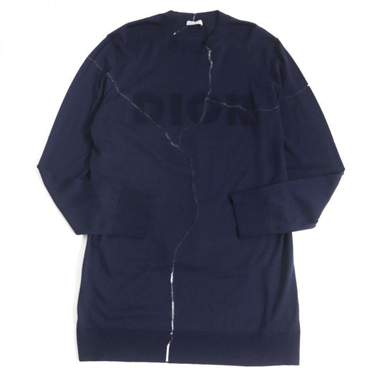 20 DIOR Homme X Daniel Arsham 023m654at090 Crack Embroidery Logo Knit Light