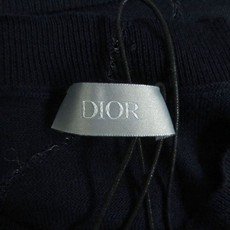 20 DIOR Homme X Daniel Arsham 023m654at090 Crack Embroidery Logo Knit Light