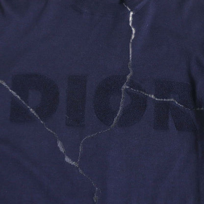 20 DIOR Homme X Daniel Arsham 023m654at090 Crack Embroidery Logo Knit Light