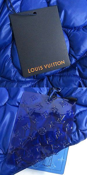 22SS Louis Vuitton 1a9fuh LVSE Flower Quilted Hoodie Jacket Blue France 50 Made